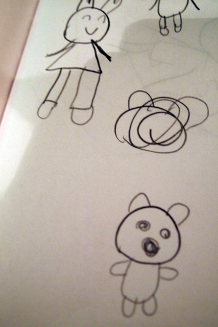 その子(6歳）が描いたパンダ。