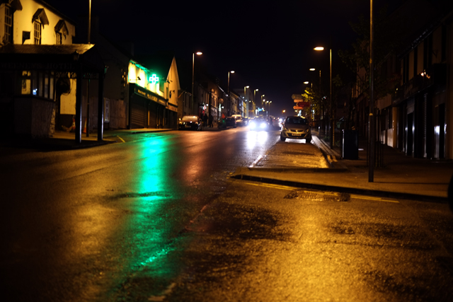 夜のメインストリート